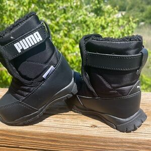Puma Black Rain & Snow Boots with Insulated Waterproof Design